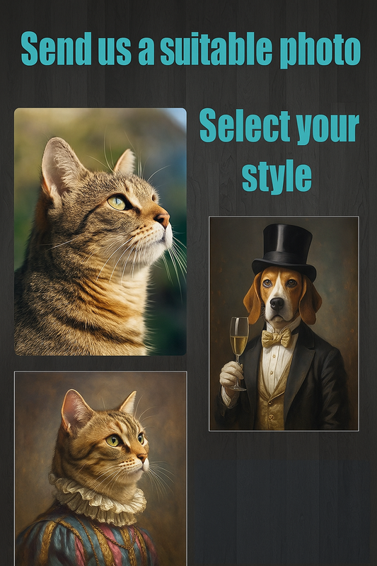 Custom Pet Portrait: Dog dressed as a Stormtrooper holding a blaster.