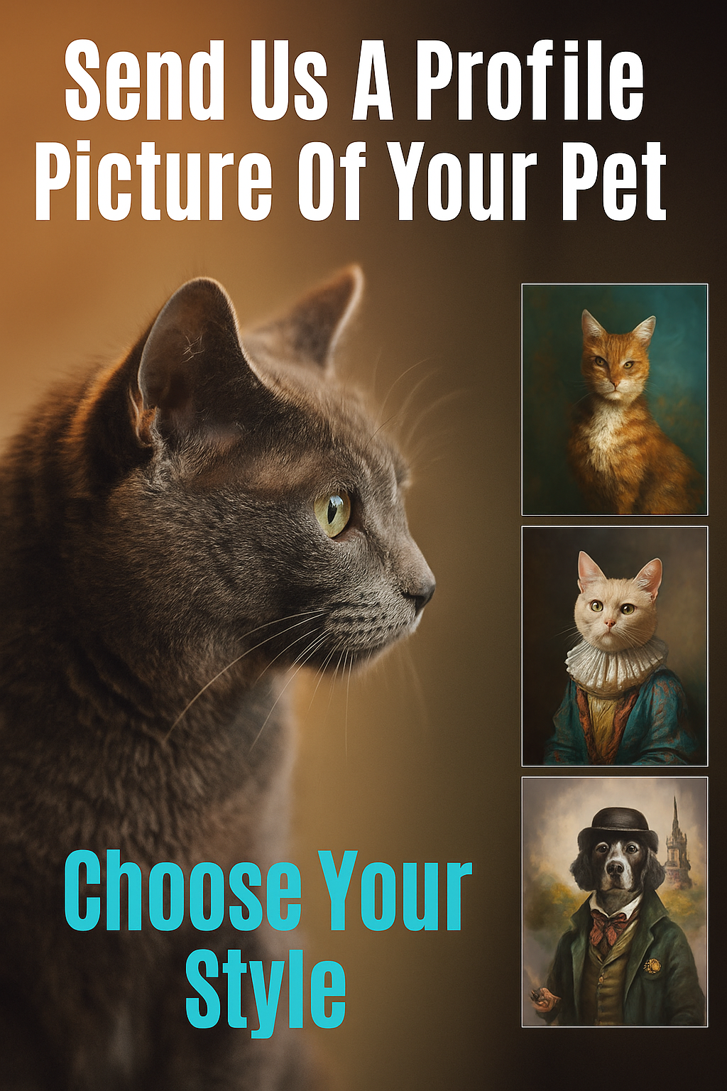 Custom Pet Portrait: Dog dressed as a Stormtrooper holding a blaster.