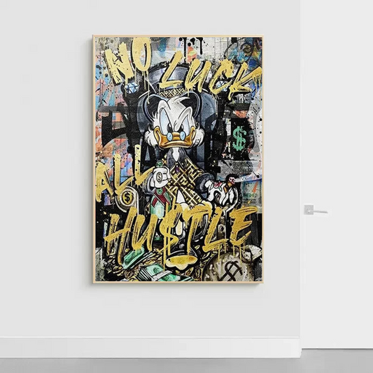 Graffiti Art Donald Duck Canvas, Street Art Paintings on Canvas