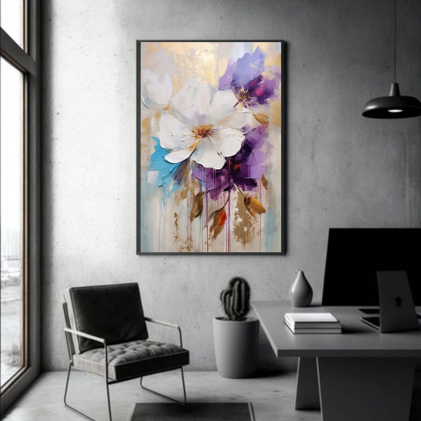 Flower Canvas Painting – Famous Flower Artwork for Wall Decor