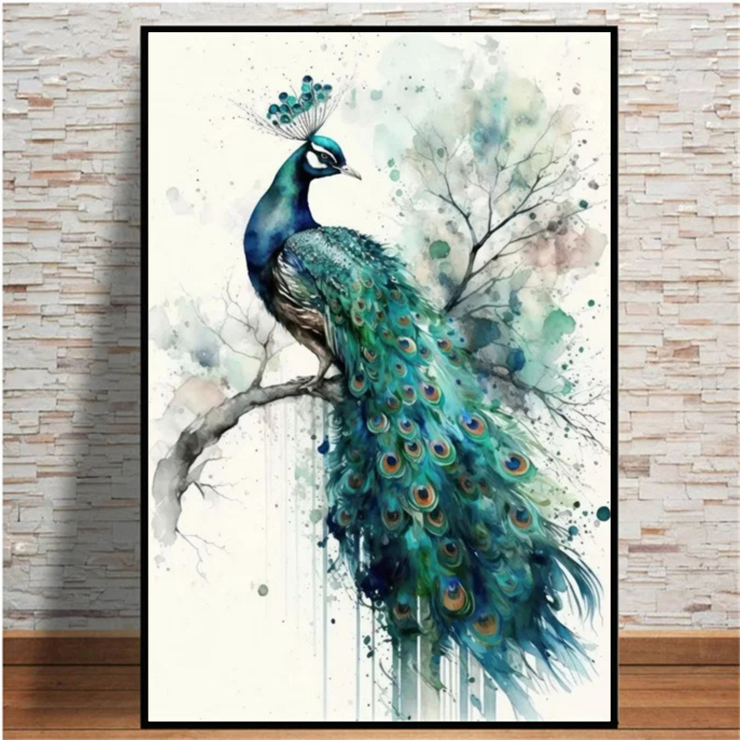 Peacock Artwork Painting for Luxury Home Decor - Mycanvart