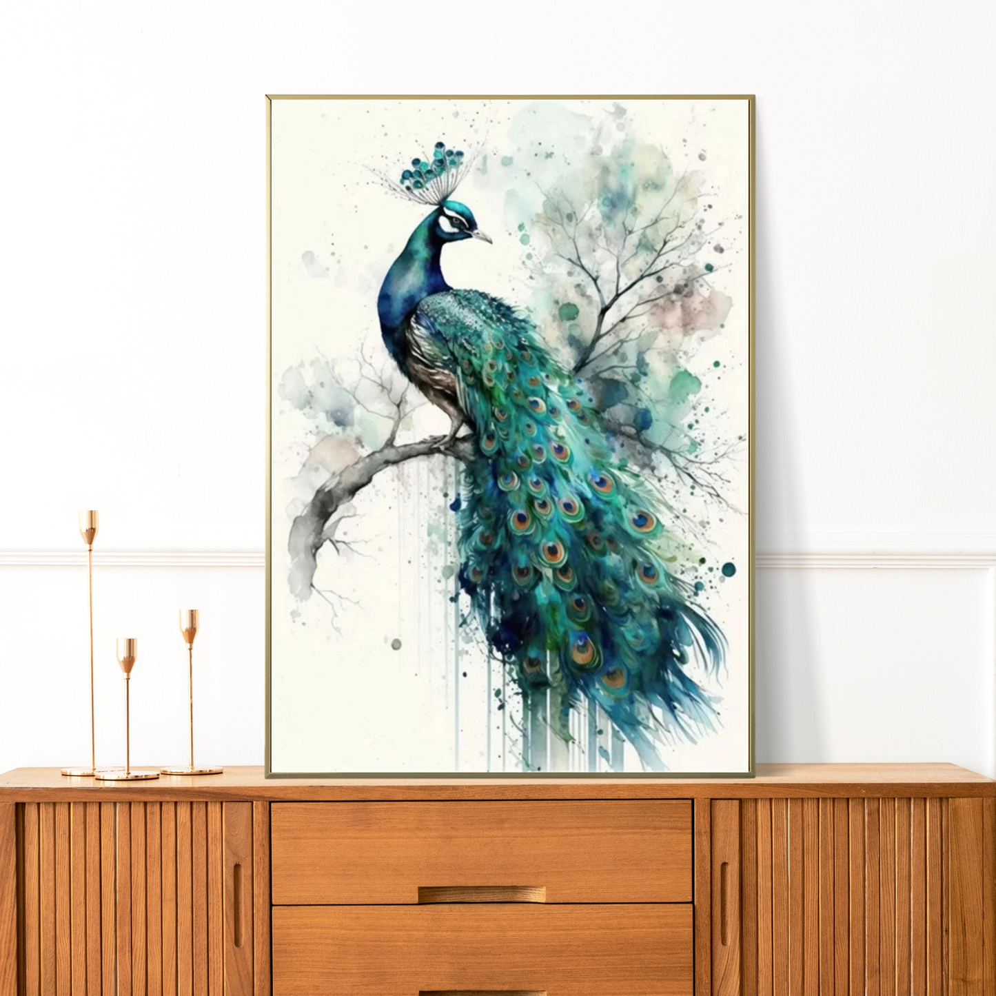 Peacock Artwork Painting for Luxury Home Decor - Mycanvart