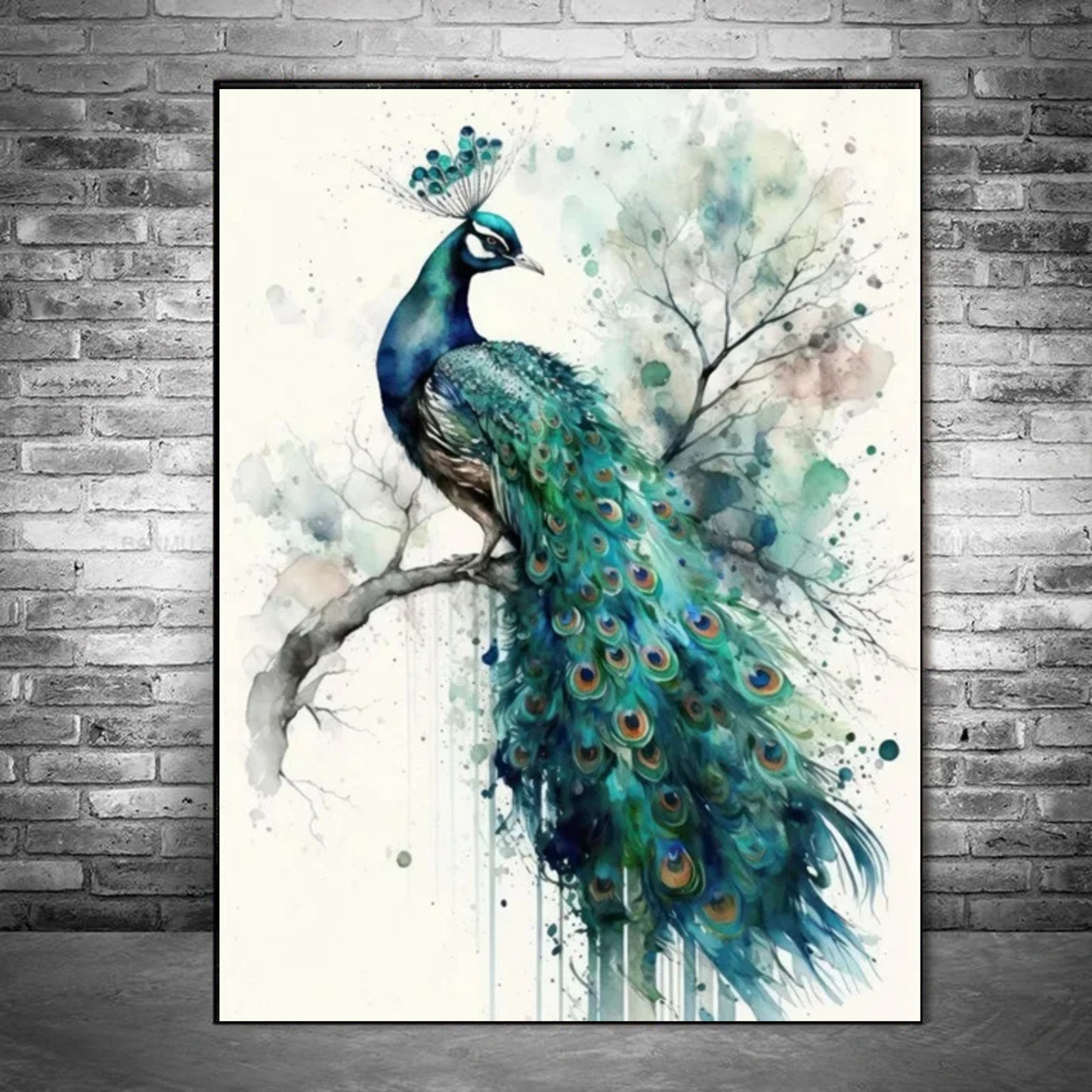 Peacock Artwork Painting for Luxury Home Decor - Mycanvart