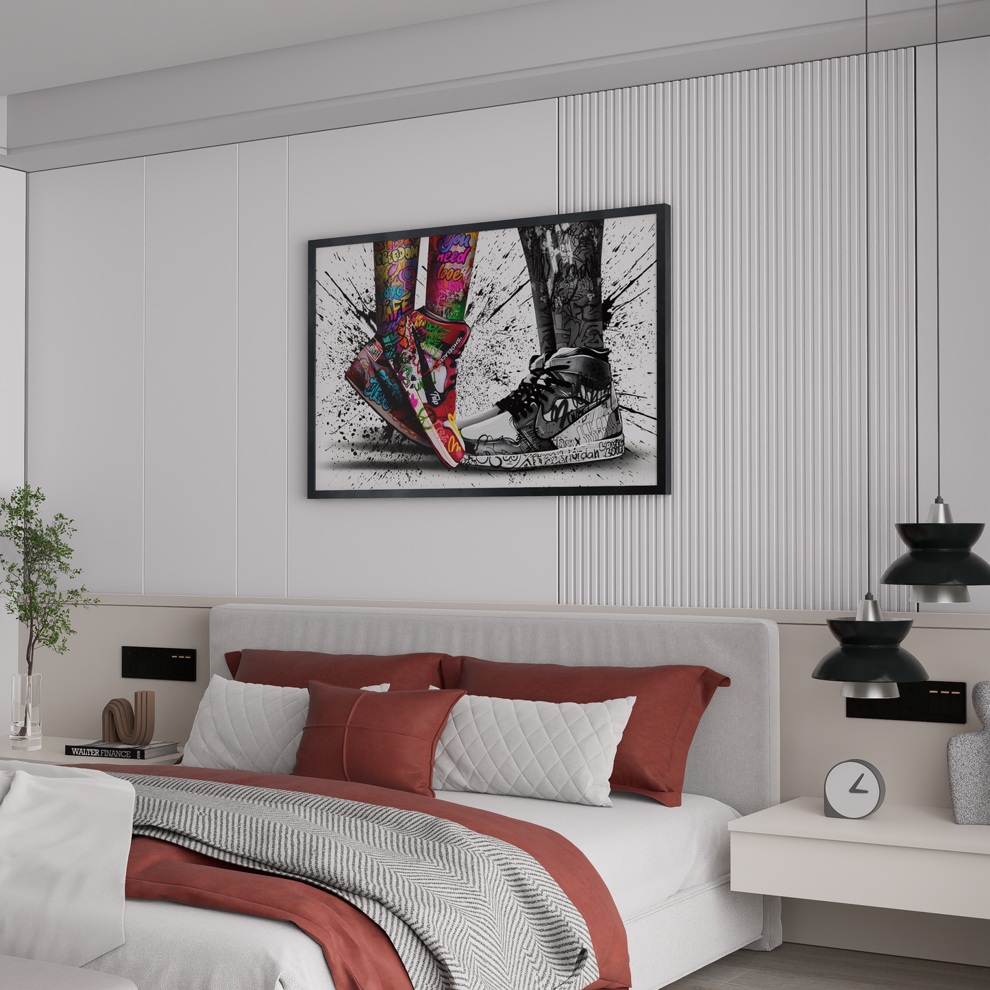 Sneaker Graffiti Canvas - Urban Street Art Print