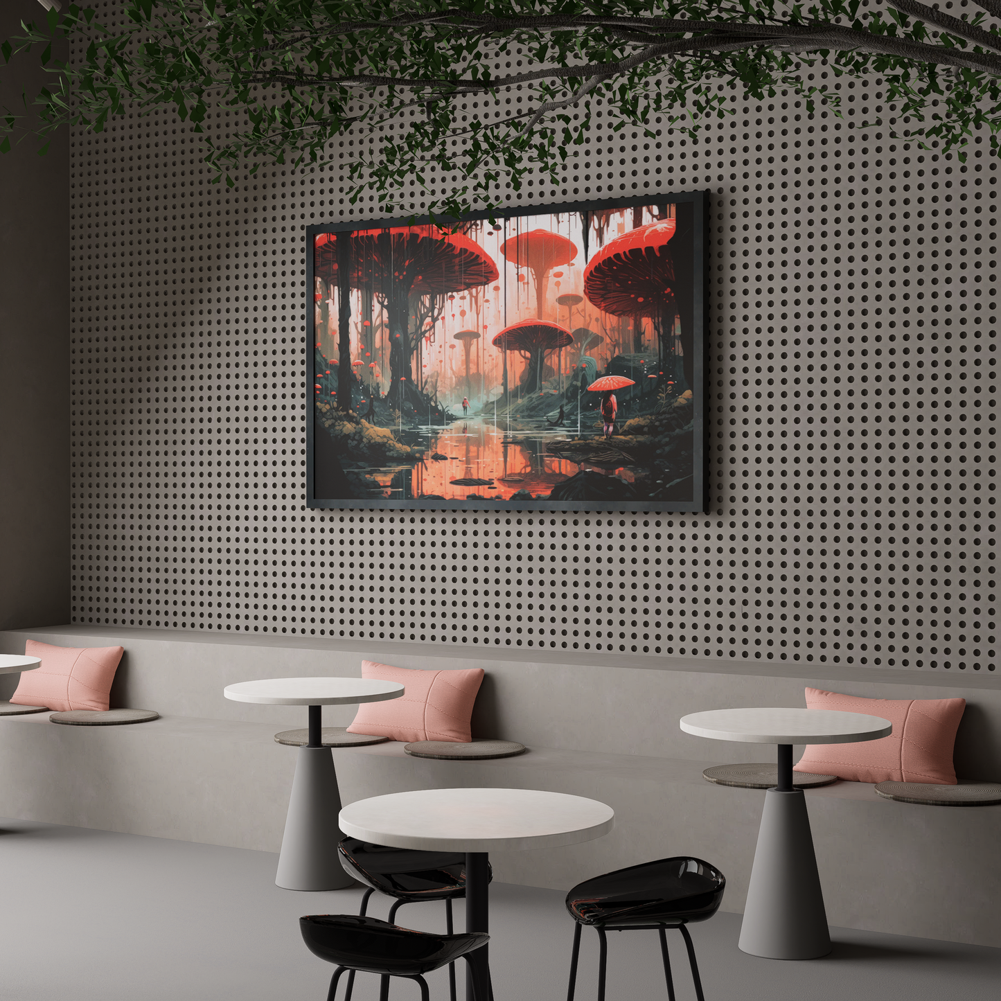 Colorful Mushroom Art