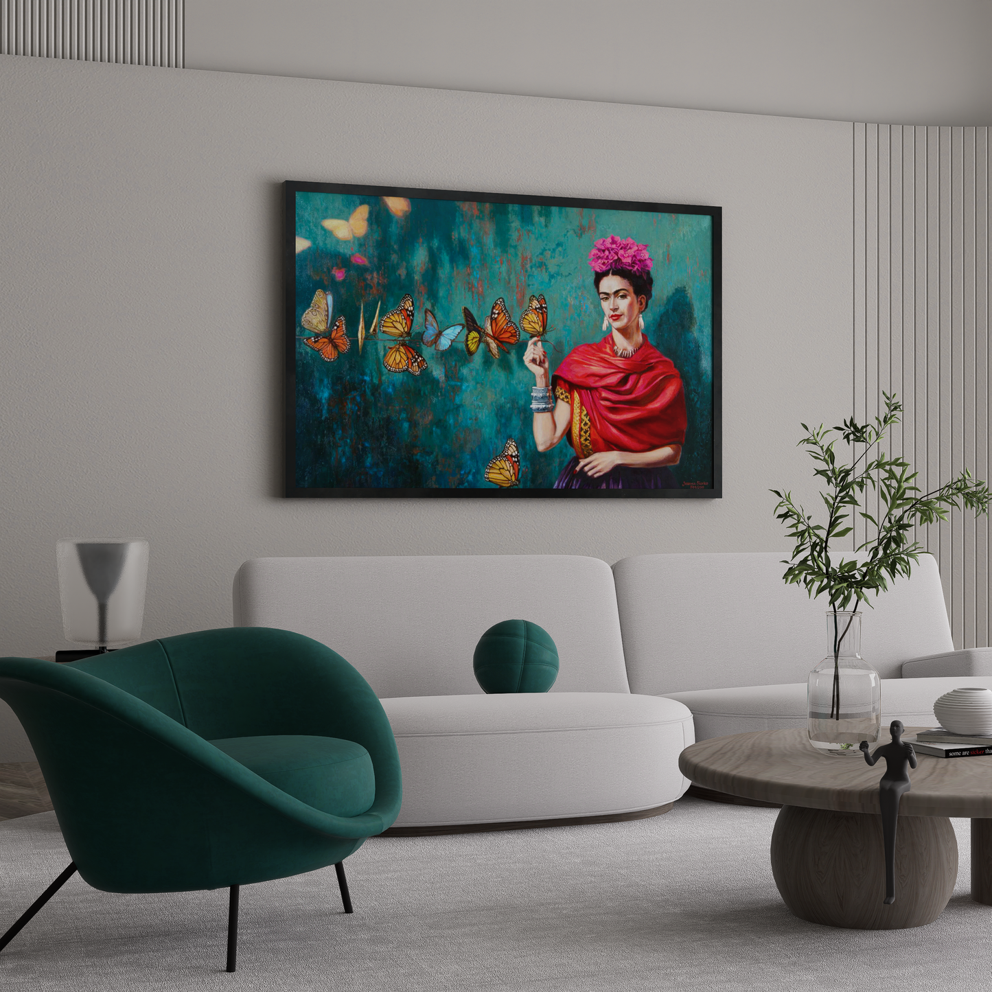 Frida Kahlo art prints: Close-up portrait, artwork 344/2018, showcasing her famous art style. This Frida Kahlo wall art piece is perfect for fans of Frida Kahlo paintings and art Frida. Shop Frida Kahlo poster art.