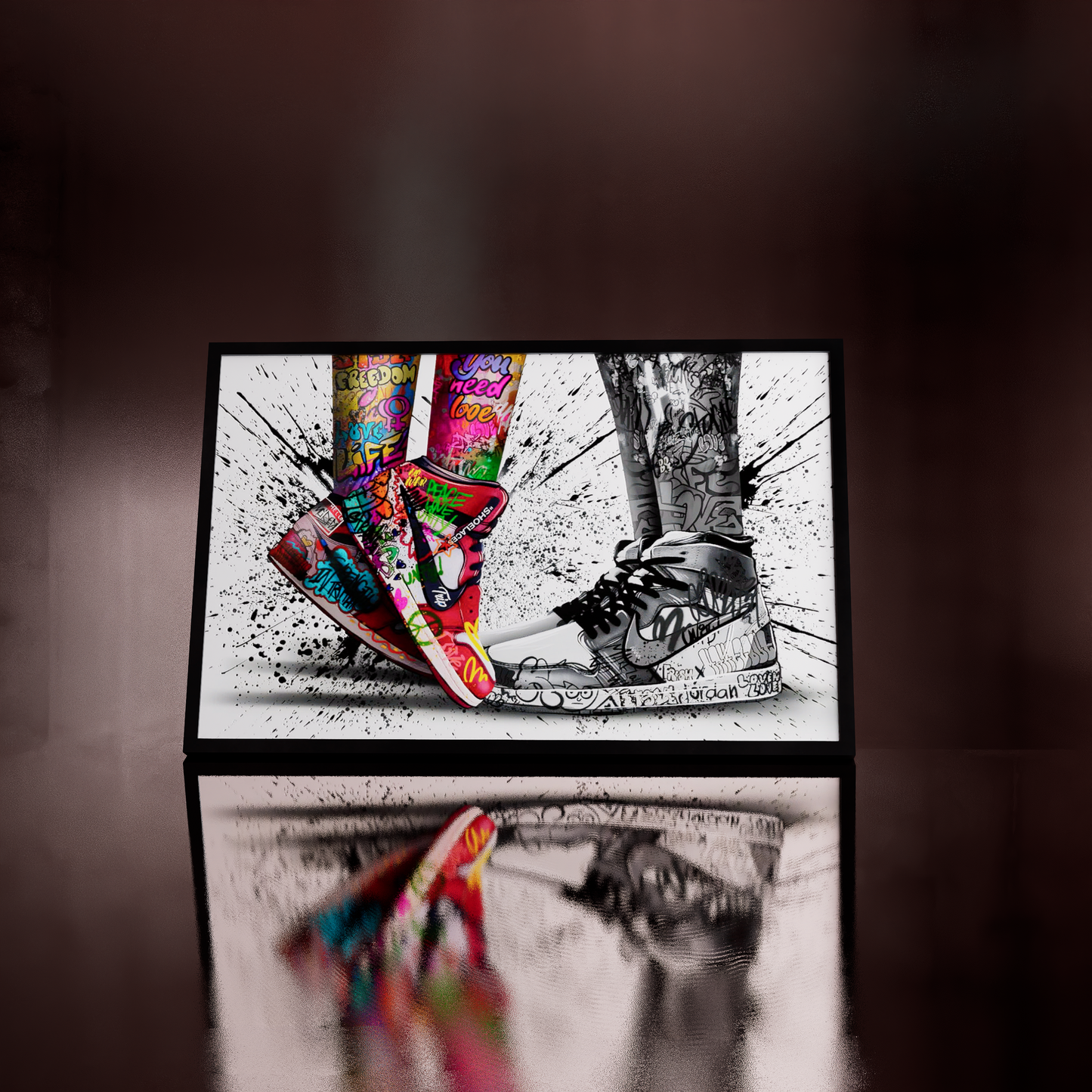 Sneaker Graffiti Canvas - Urban Street Art Print