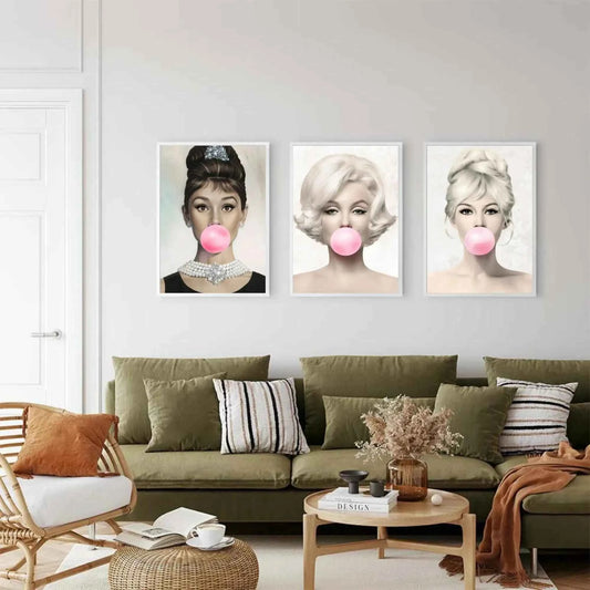 Set Of 3 Pop Art Stars