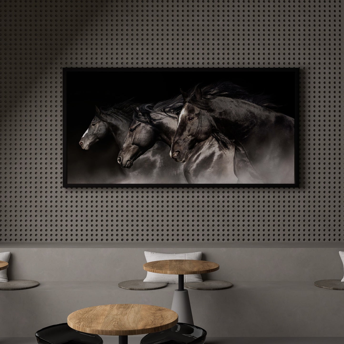 Horse Canvas Wall Art – Large Abstract Horse Painting for Living Room