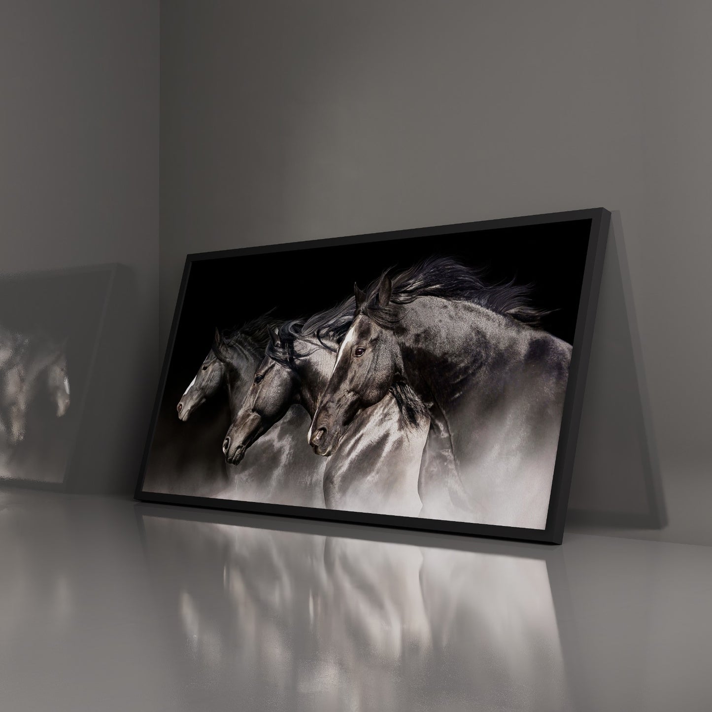 Horse Canvas Wall Art – Large Abstract Horse Painting for Living Room