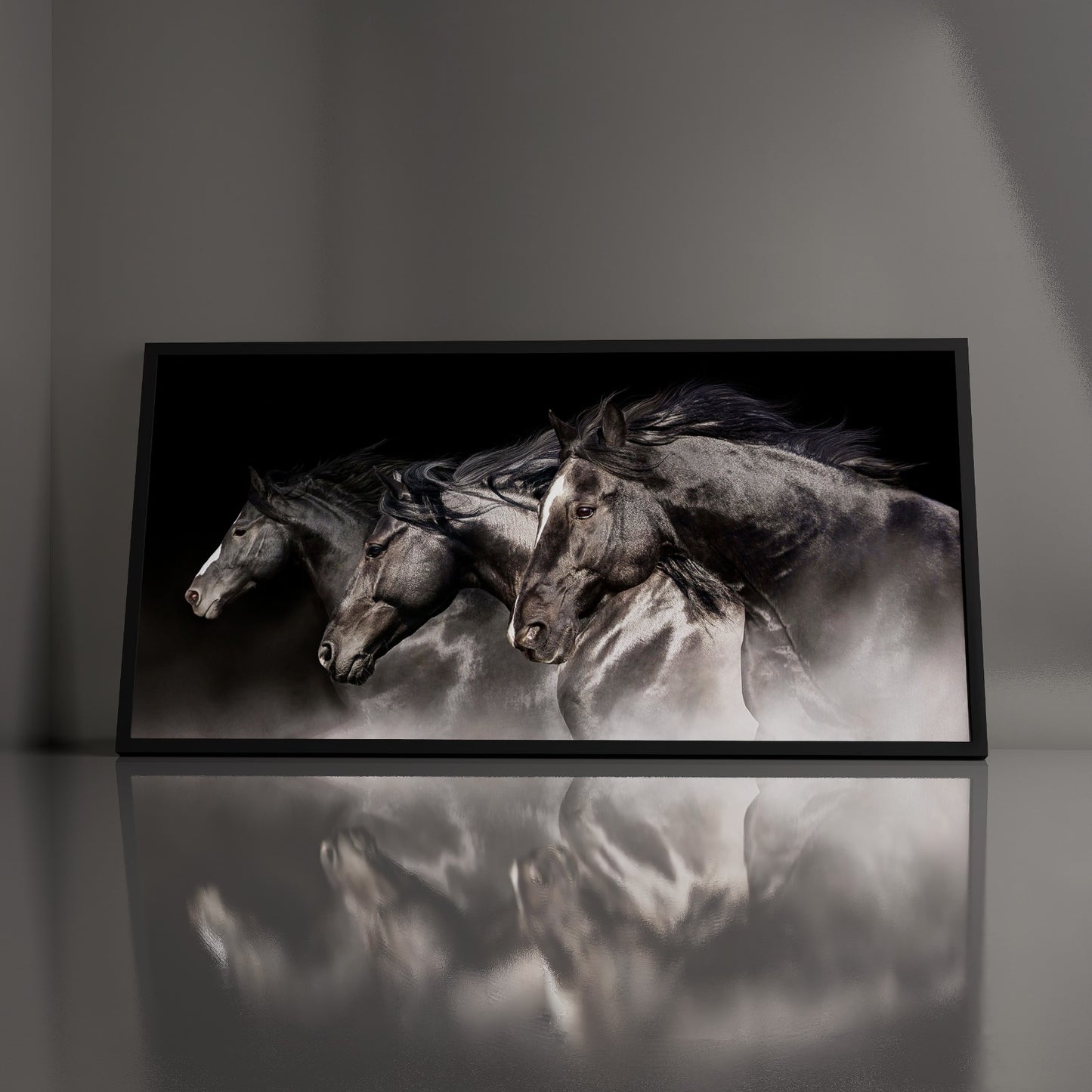 Horse Canvas Wall Art – Large Abstract Horse Painting for Living Room