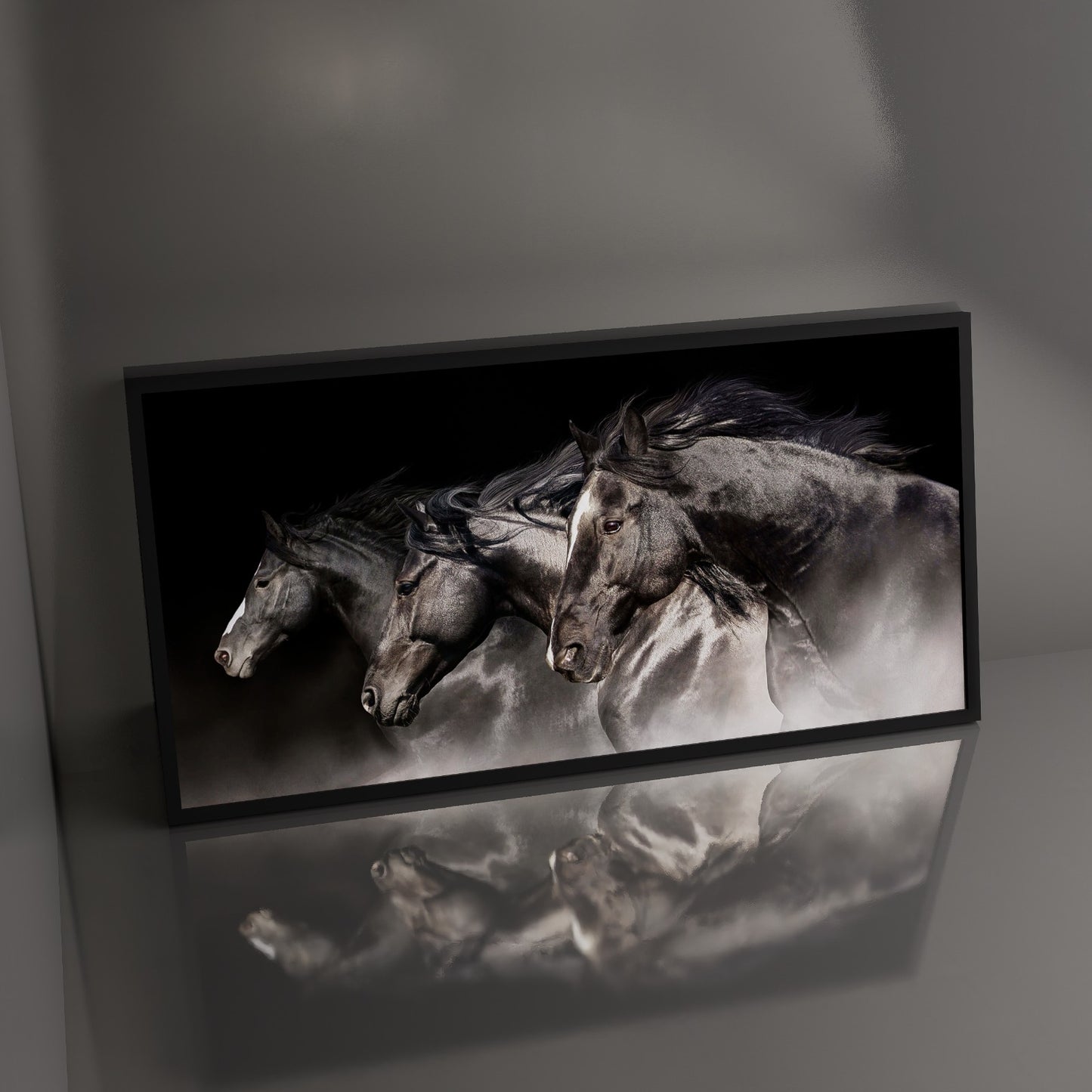 Horse Canvas Wall Art – Large Abstract Horse Painting for Living Room