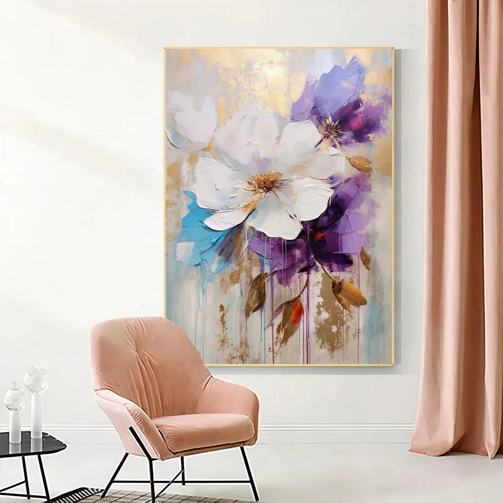 Flower Canvas Painting – Famous Flower Artwork for Wall Decor