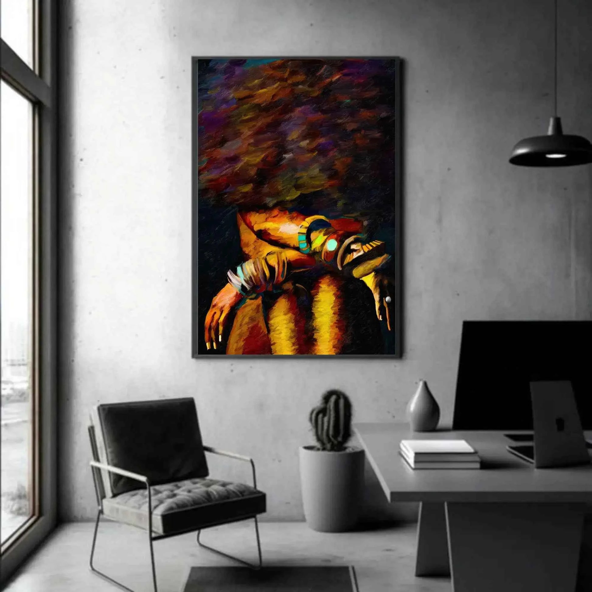 Black Woman Portrait  Art