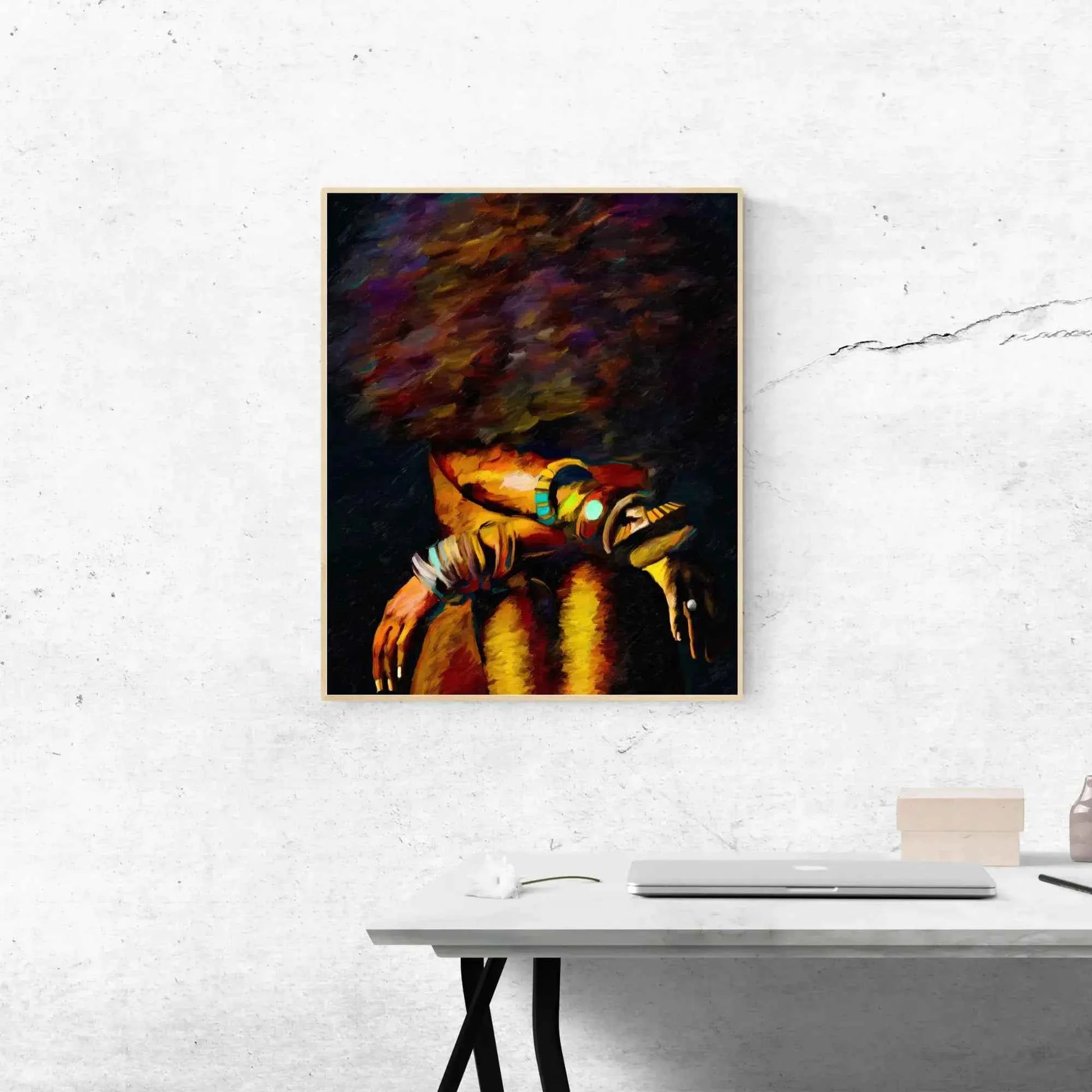 Black Woman Portrait  Art
