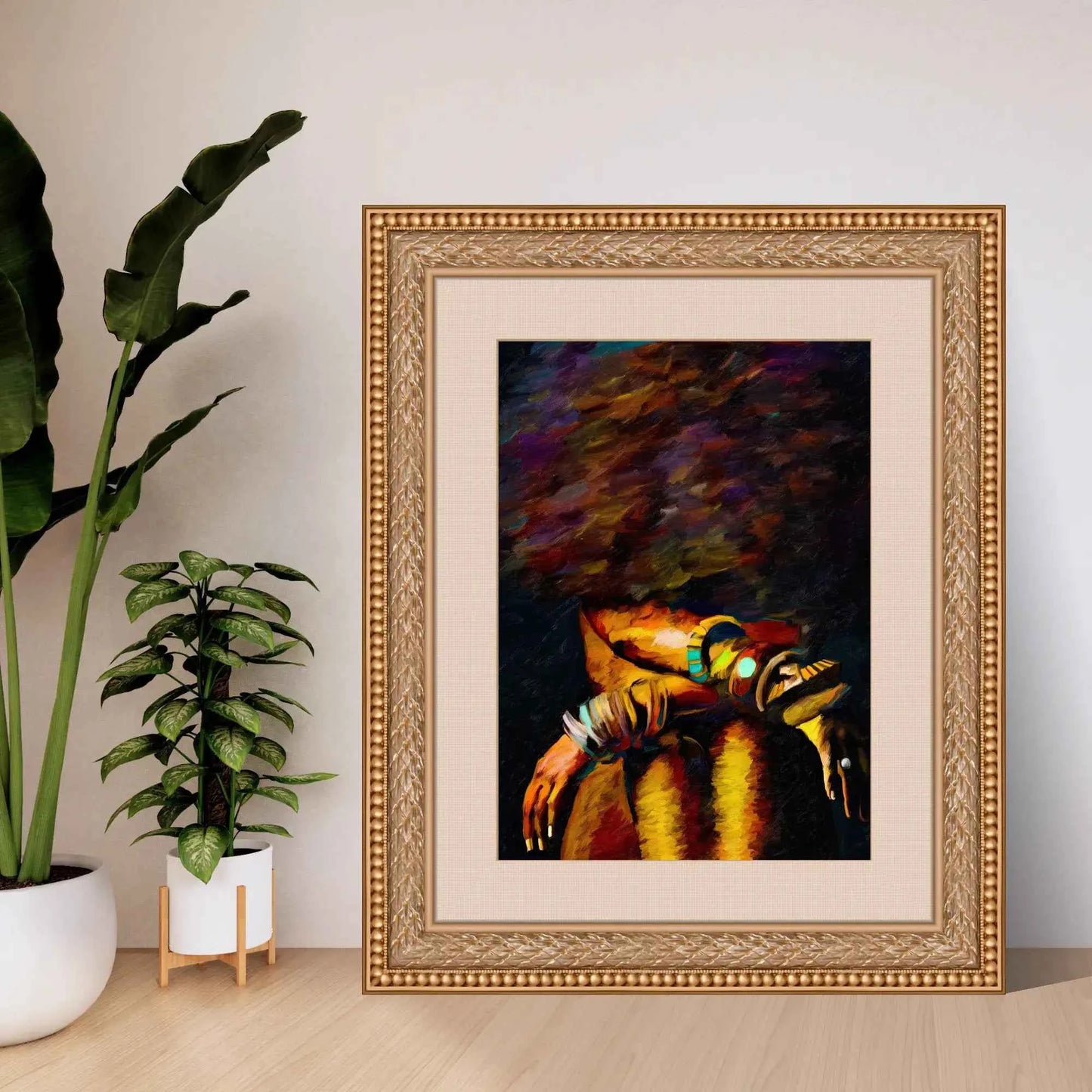 Black Woman Portrait  Art