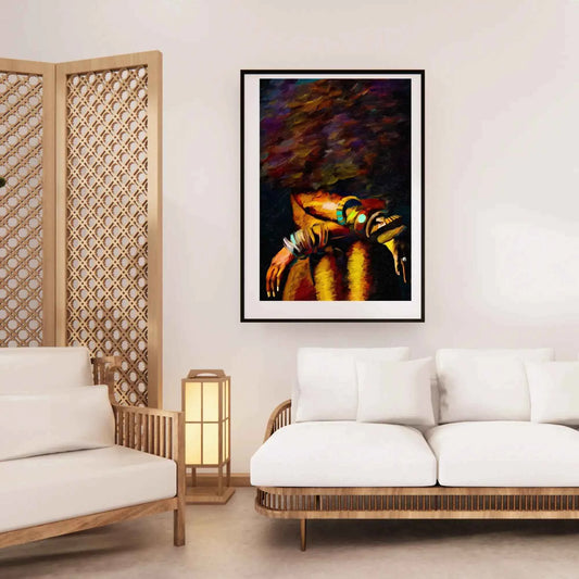 Black Woman Portrait  Art