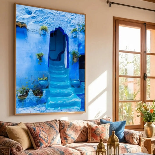 The Blue City Morocco Wall Art