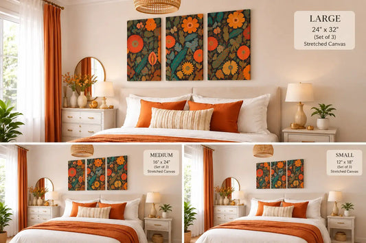 Botanical Wall Art Set of 3 | Abstract Canvas Wall Art Prints | MyCanvart