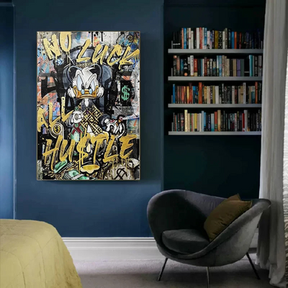 Graffiti Art Donald Duck Canvas, Street Art Paintings on Canvas