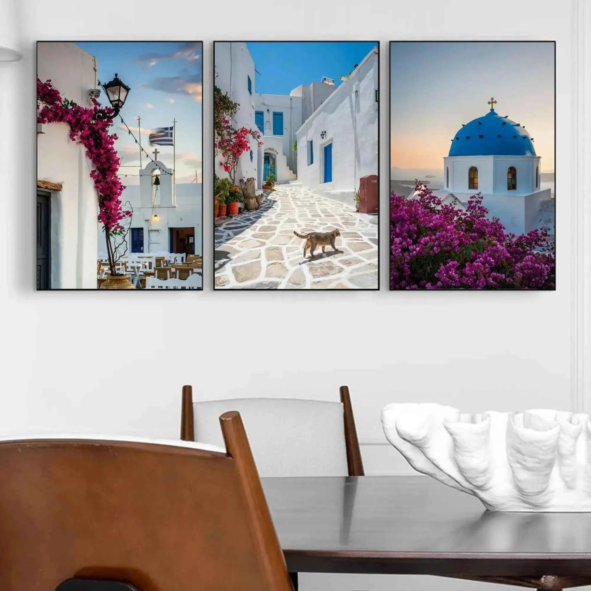 Set of 3 Santorini Wall Art