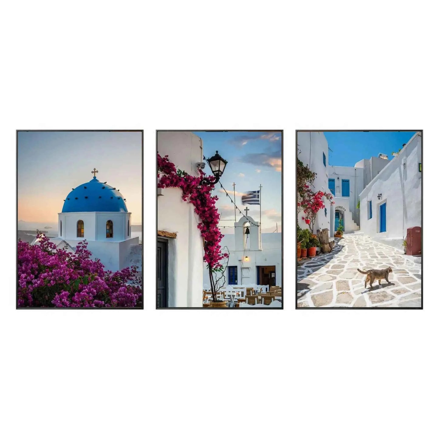 Set of 3 Santorini Wall Art