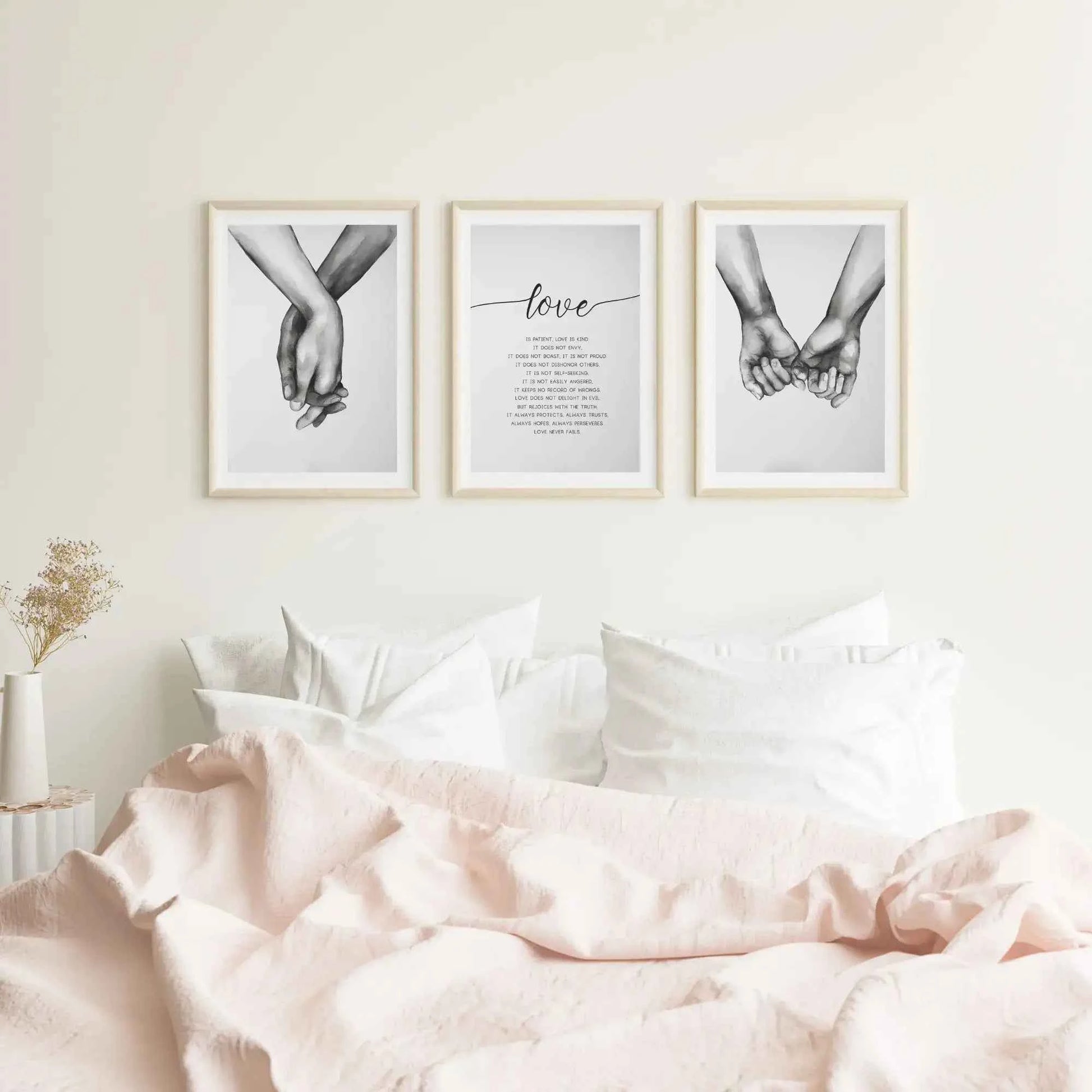 Love Quote Wall Art Set of 3