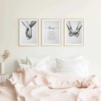 Love Quote Wall Art Set of 3