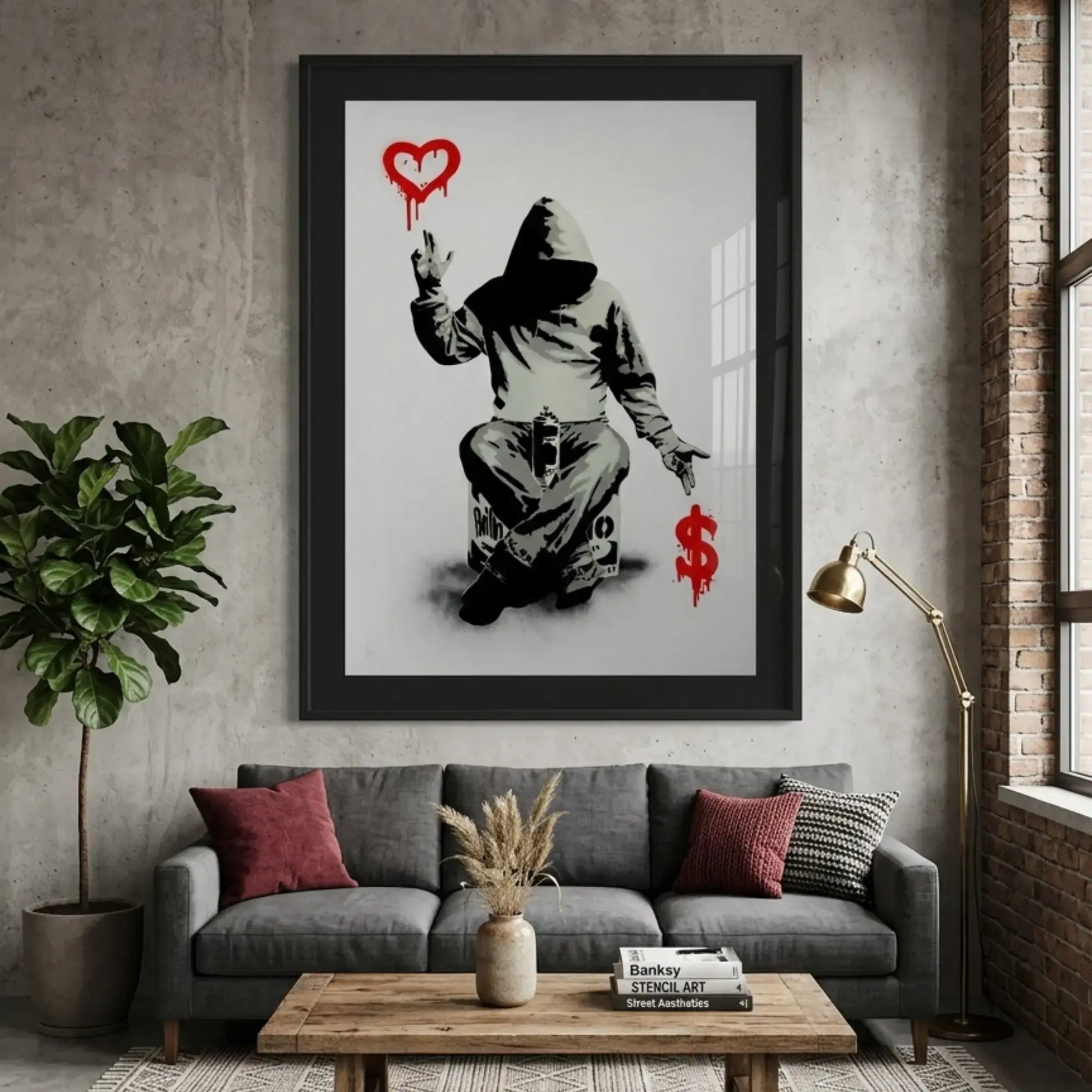 Banksy graffiti art - Hooded Figure