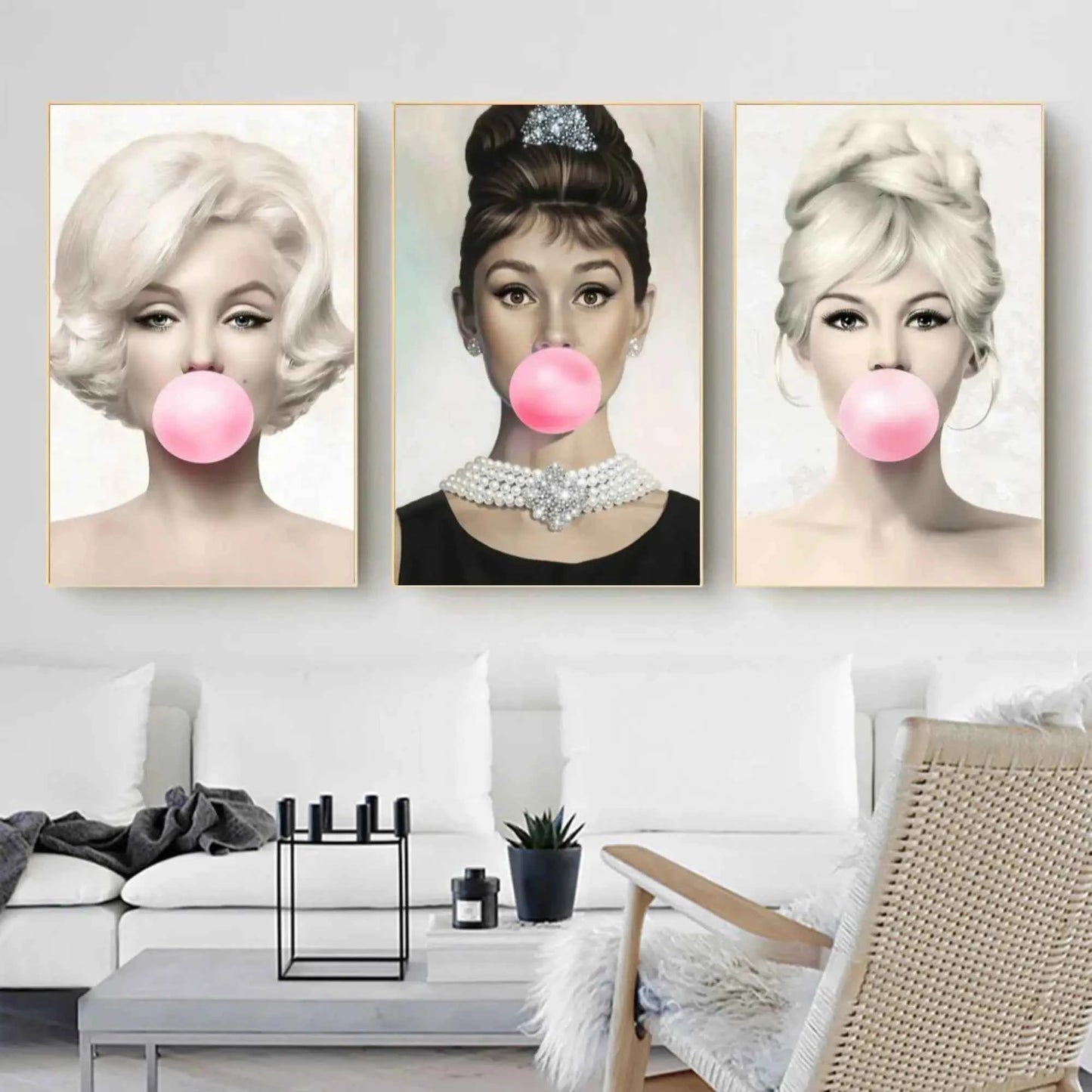 Set Of 3  Pop Art Stars