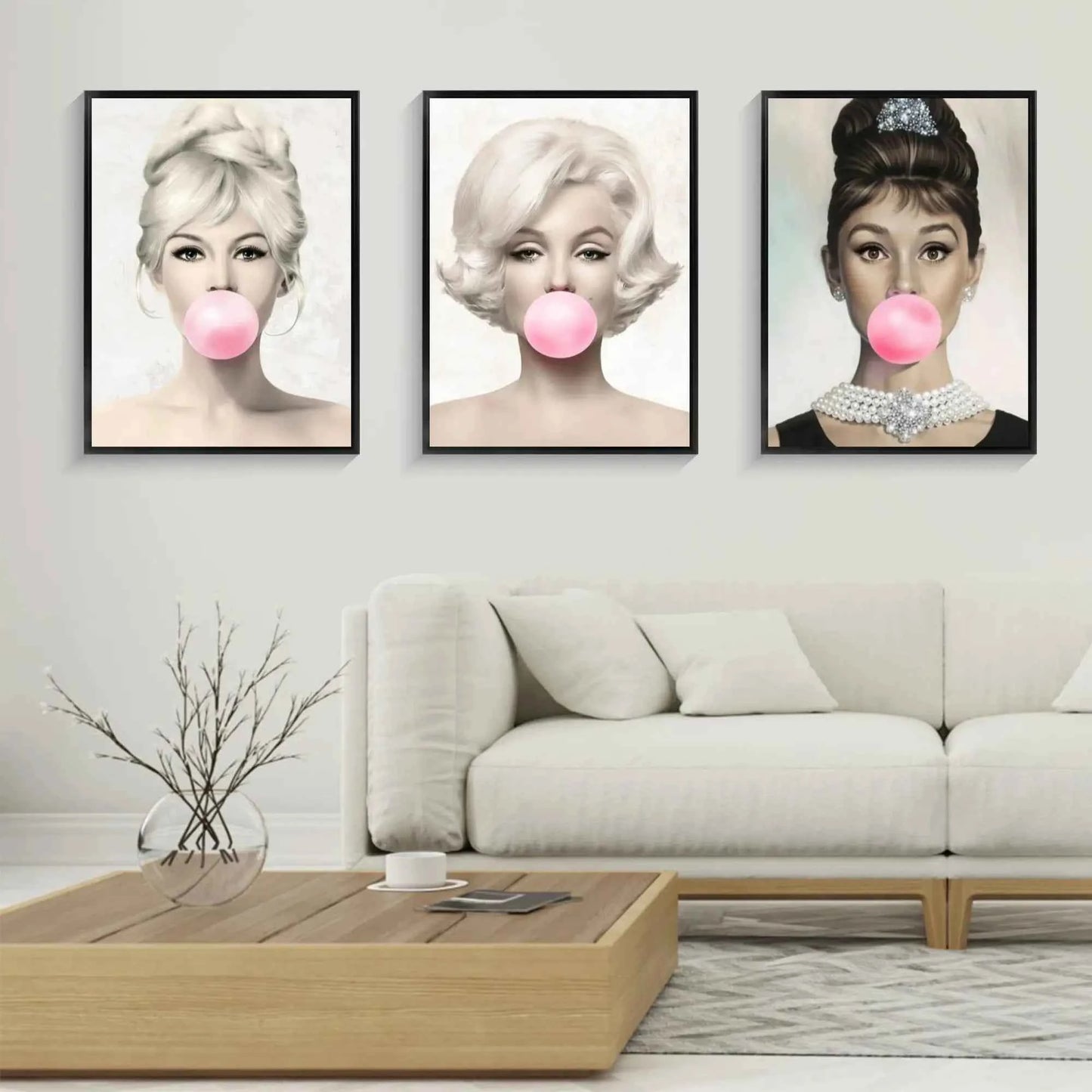 Set Of 3  Pop Art Stars