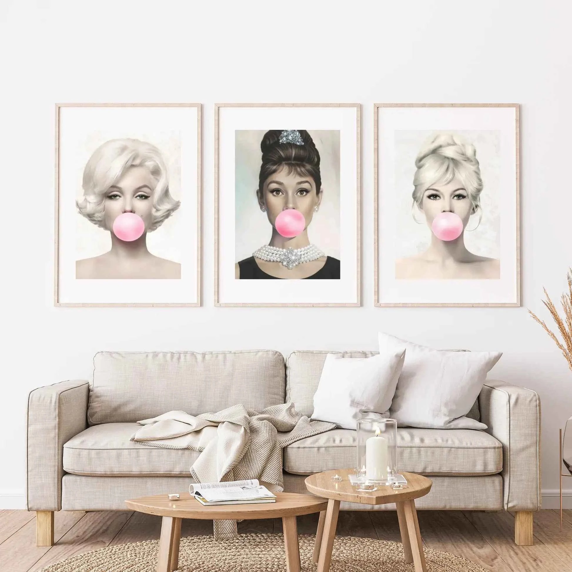 Set Of 3  Pop Art Stars