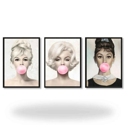 Set Of 3  Pop Art Stars