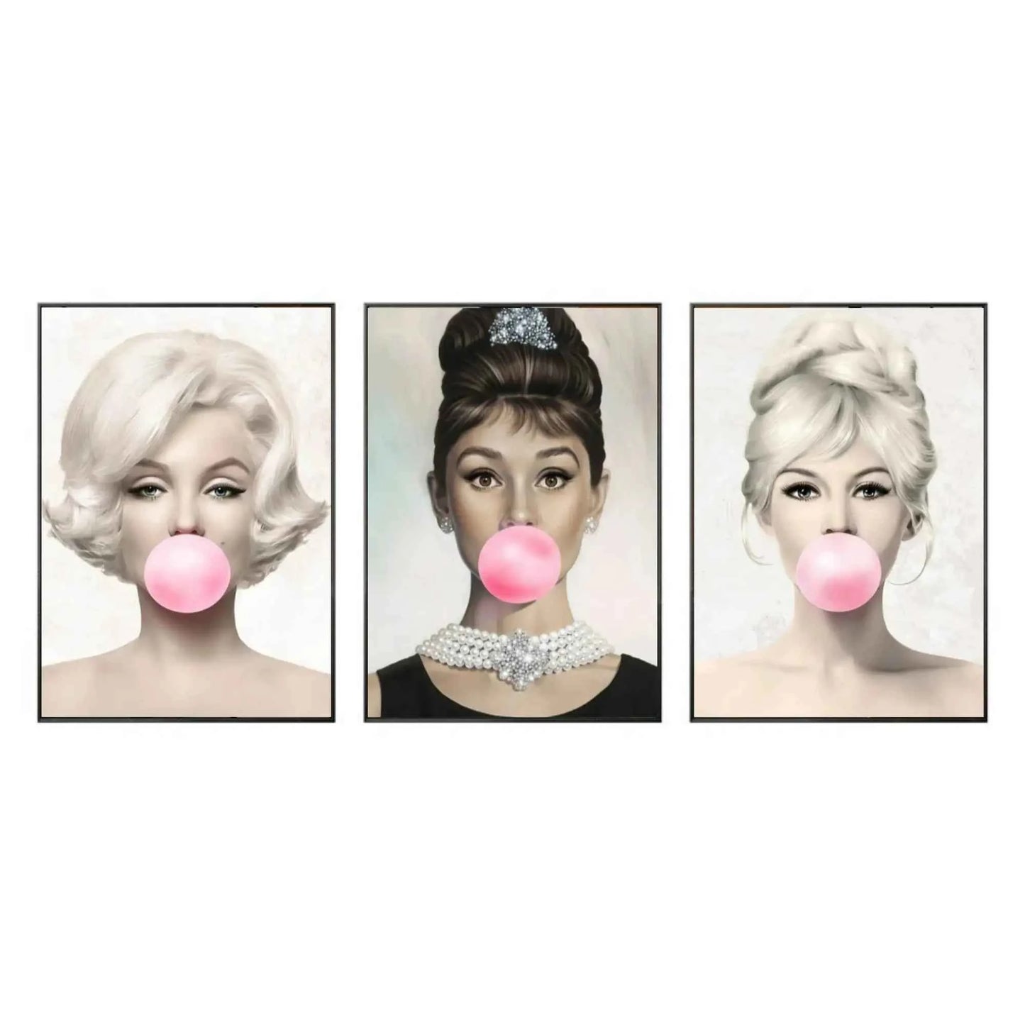 Set Of 3  Pop Art Stars