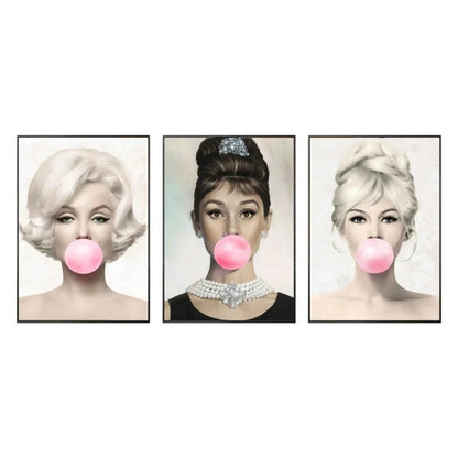 Set Of 3  Pop Art Stars