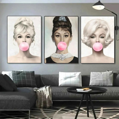 Set Of 3  Pop Art Stars
