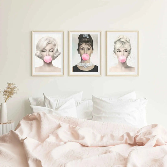 Set Of 3  Pop Art Stars