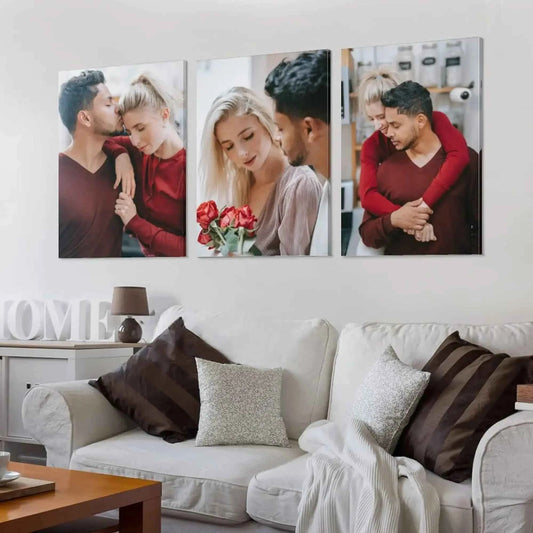 Personalized Canvas Wall Art Set of 3 | Custom Photo Prints | MyCanvart