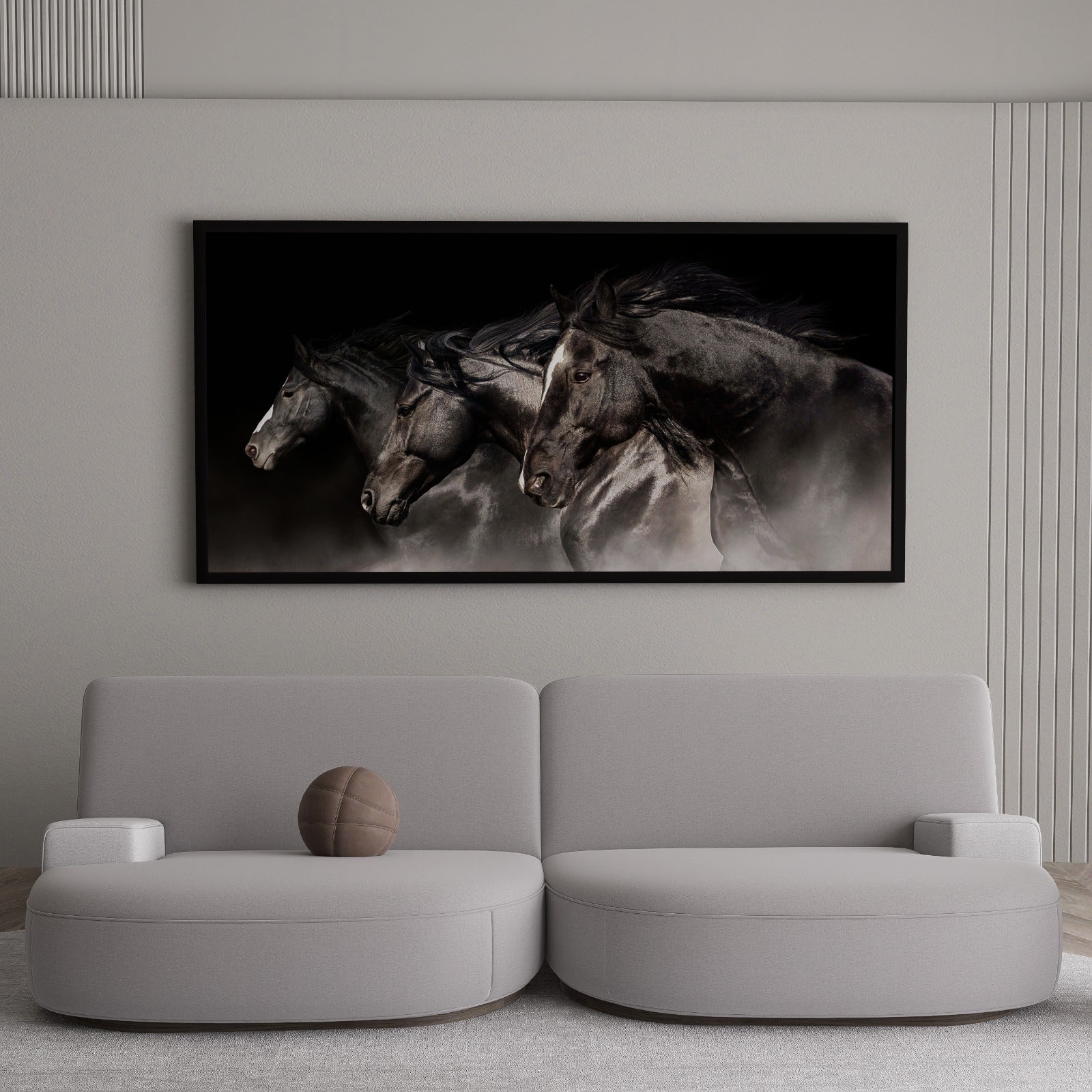 Horse Canvas Wall Art – Large Abstract Horse Painting for Living Room