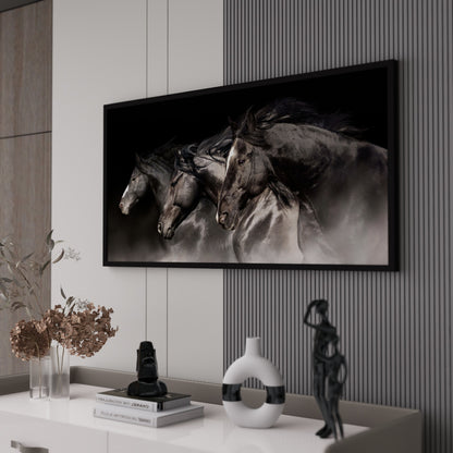 Horse Canvas Wall Art – Large Abstract Horse Painting for Living Room