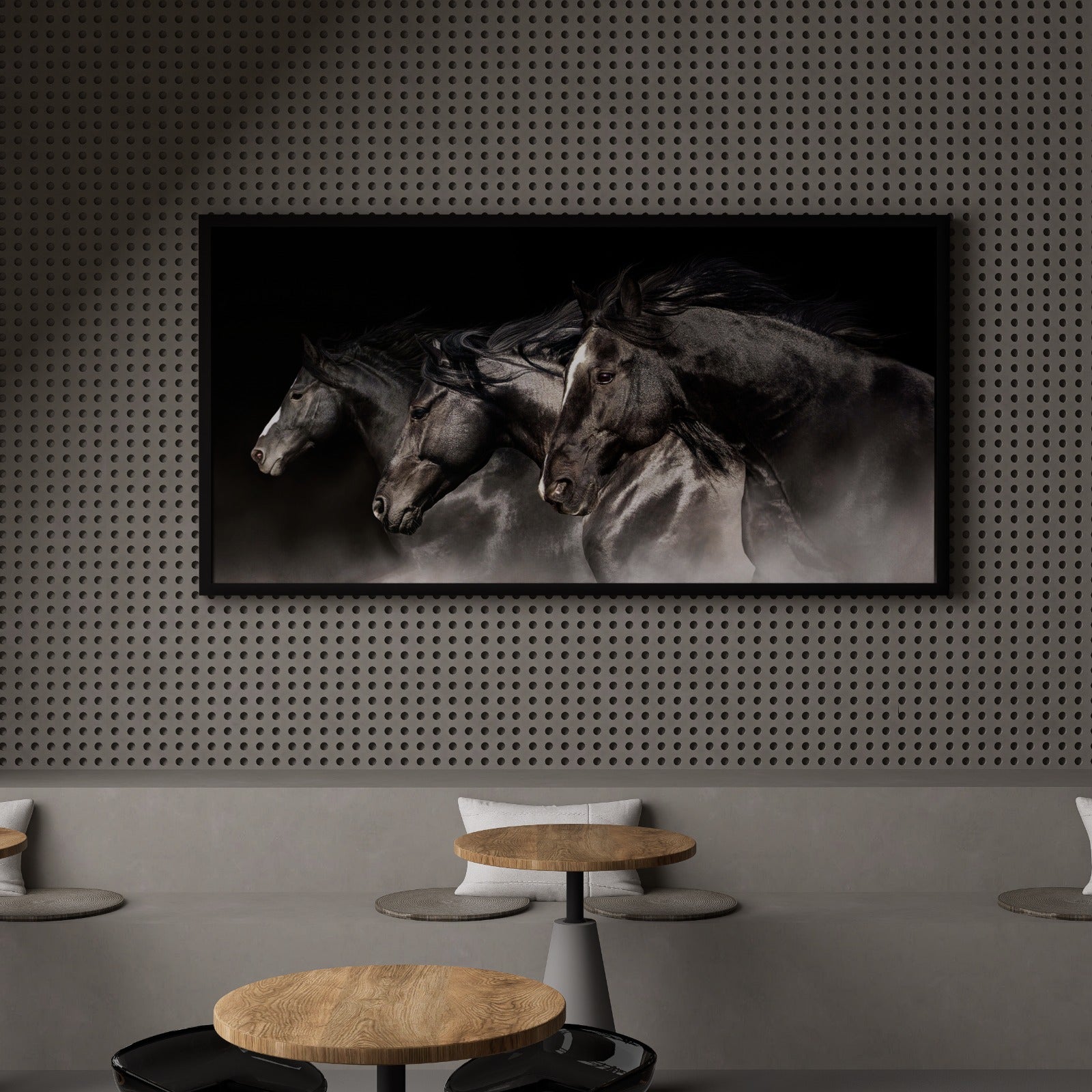 Horse Canvas Wall Art – Large Abstract Horse Painting for Living Room