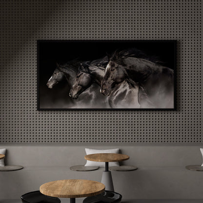 Horse Canvas Wall Art – Large Abstract Horse Painting for Living Room