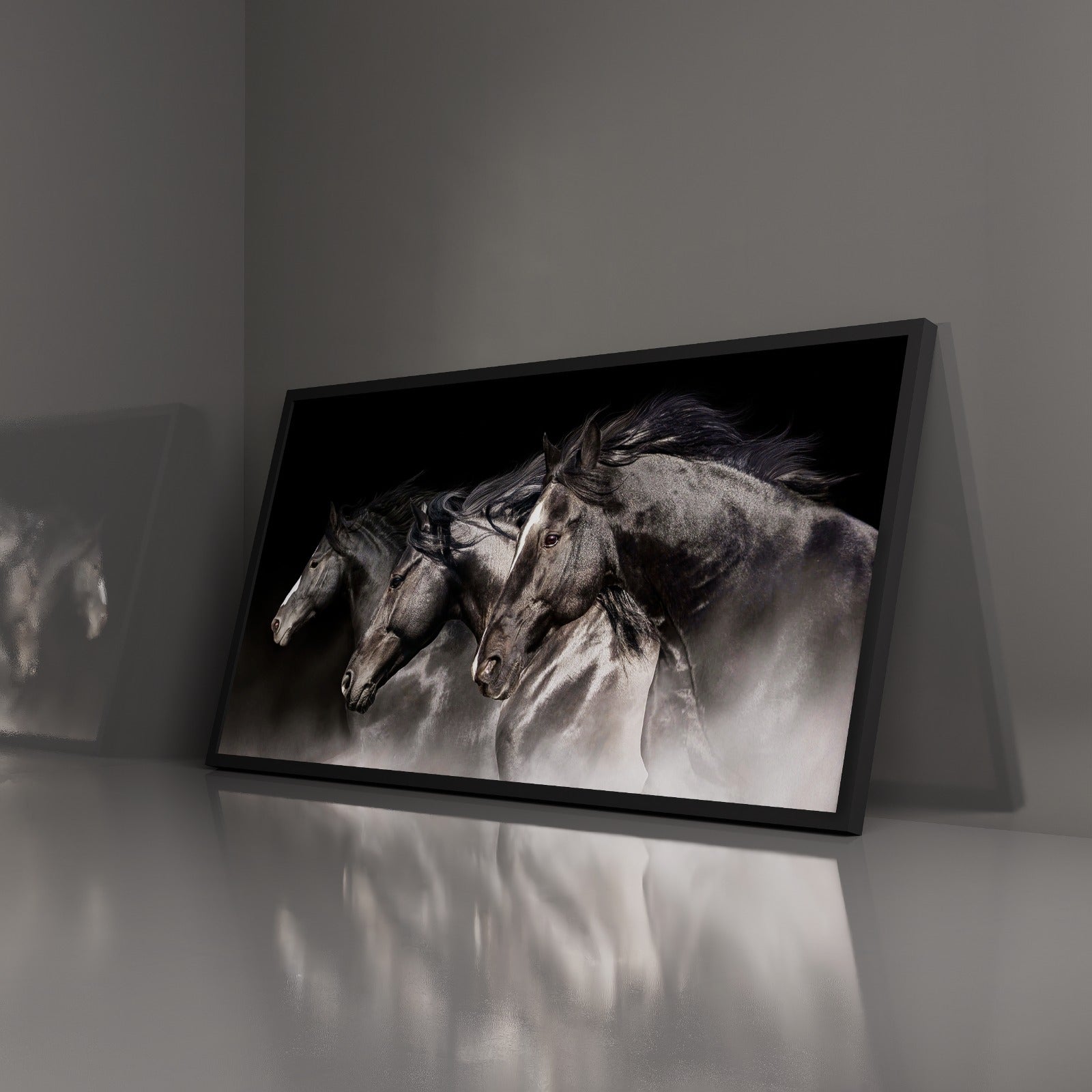 Horse Canvas Wall Art – Large Abstract Horse Painting for Living Room