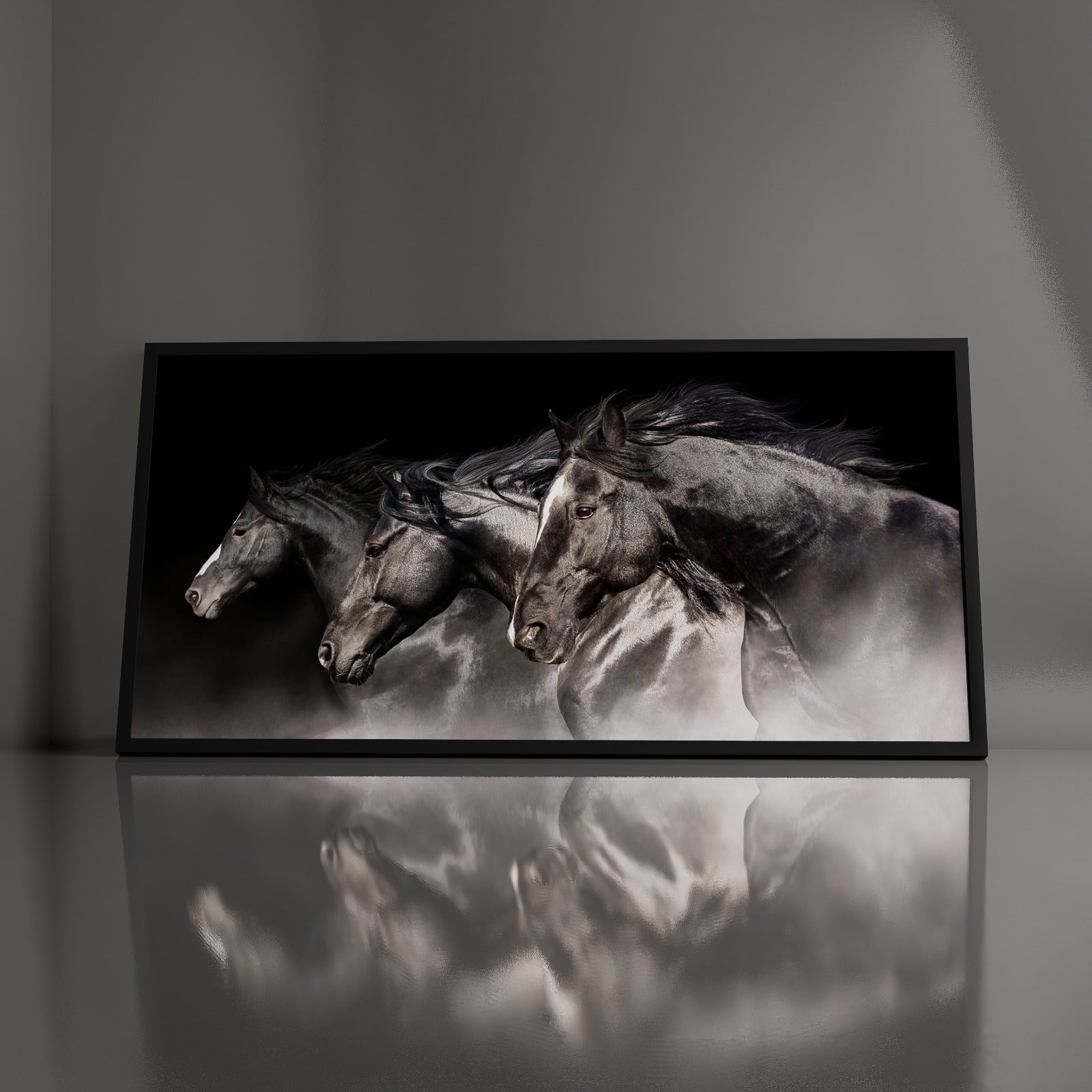 Horse Canvas Wall Art – Large Abstract Horse Painting for Living Room