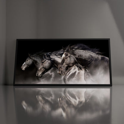 Horse Canvas Wall Art – Large Abstract Horse Painting for Living Room