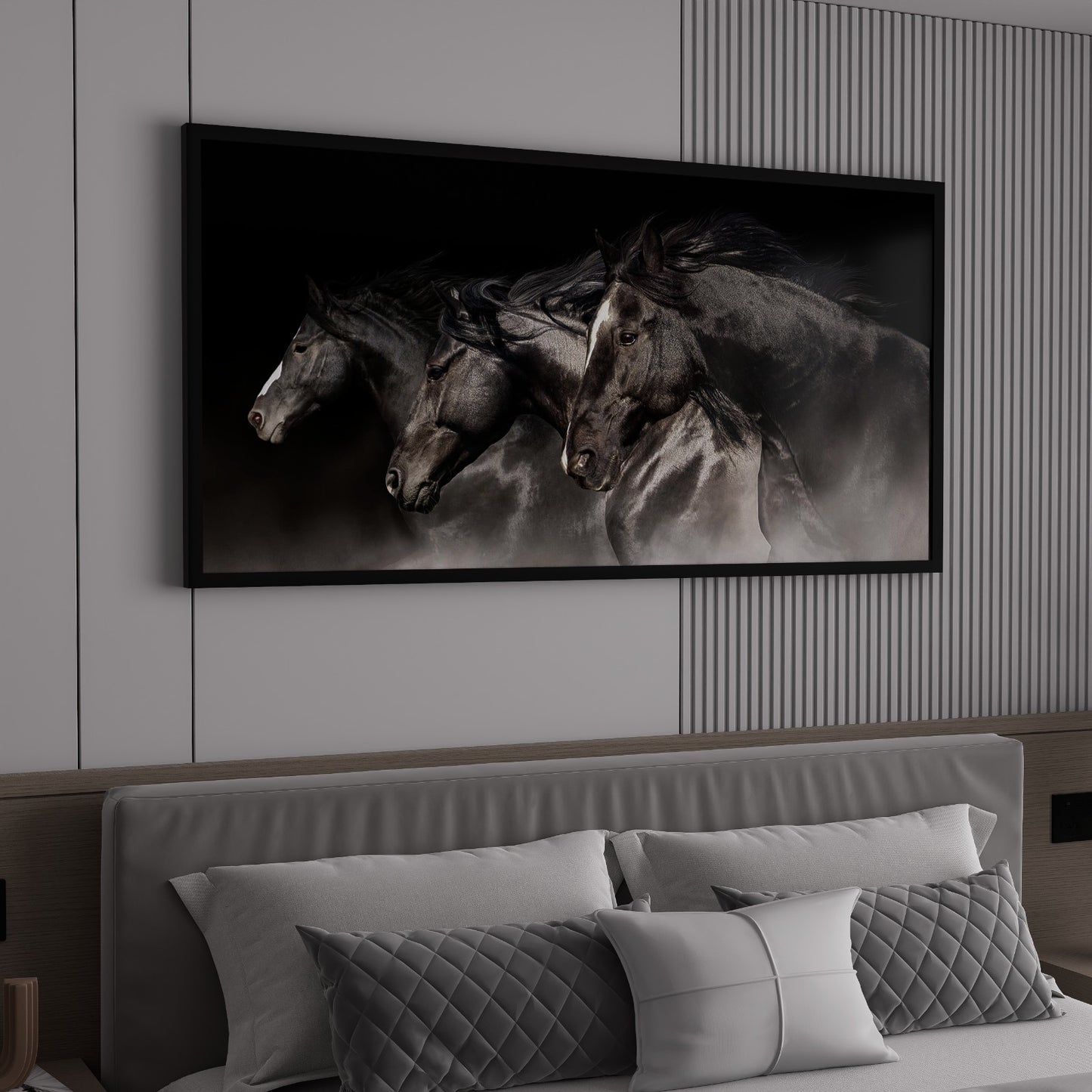 Horse Canvas Wall Art – Large Abstract Horse Painting for Living Room