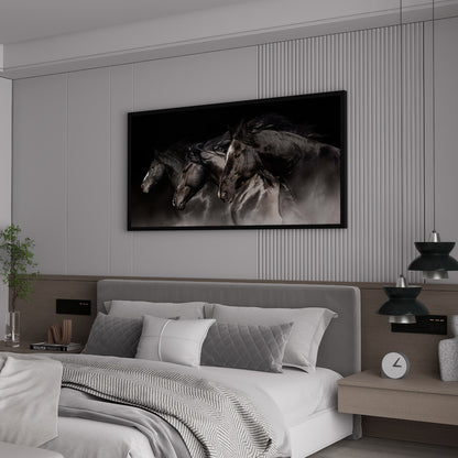 Horse Canvas Wall Art – Large Abstract Horse Painting for Living Room
