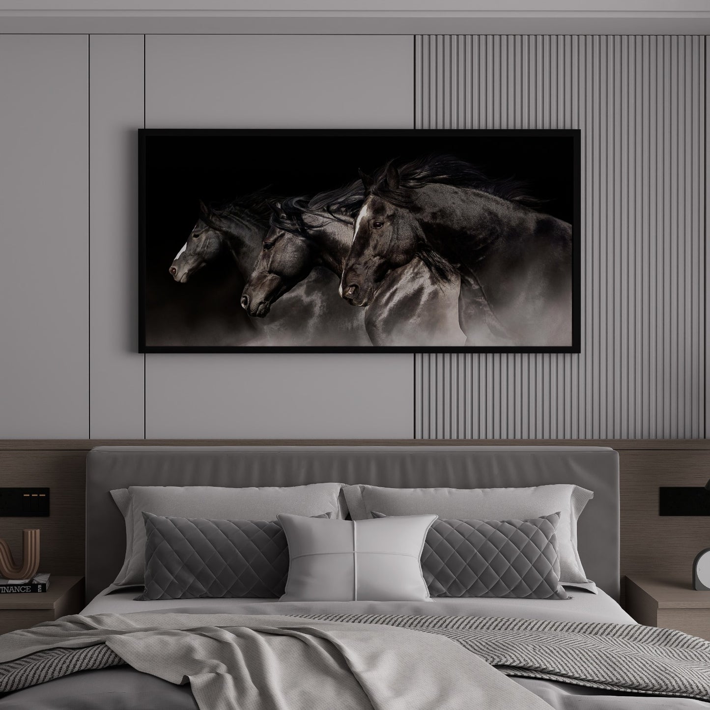 Horse Canvas Wall Art – Large Abstract Horse Painting for Living Room