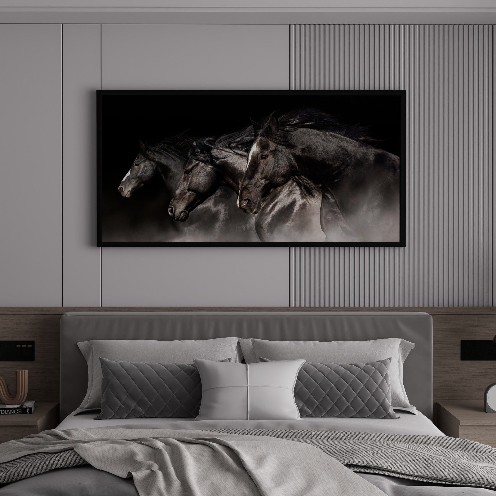 Horse Canvas Wall Art – Large Abstract Horse Painting for Living Room