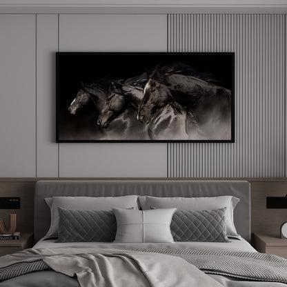 Horse Canvas Wall Art – Large Abstract Horse Painting for Living Room